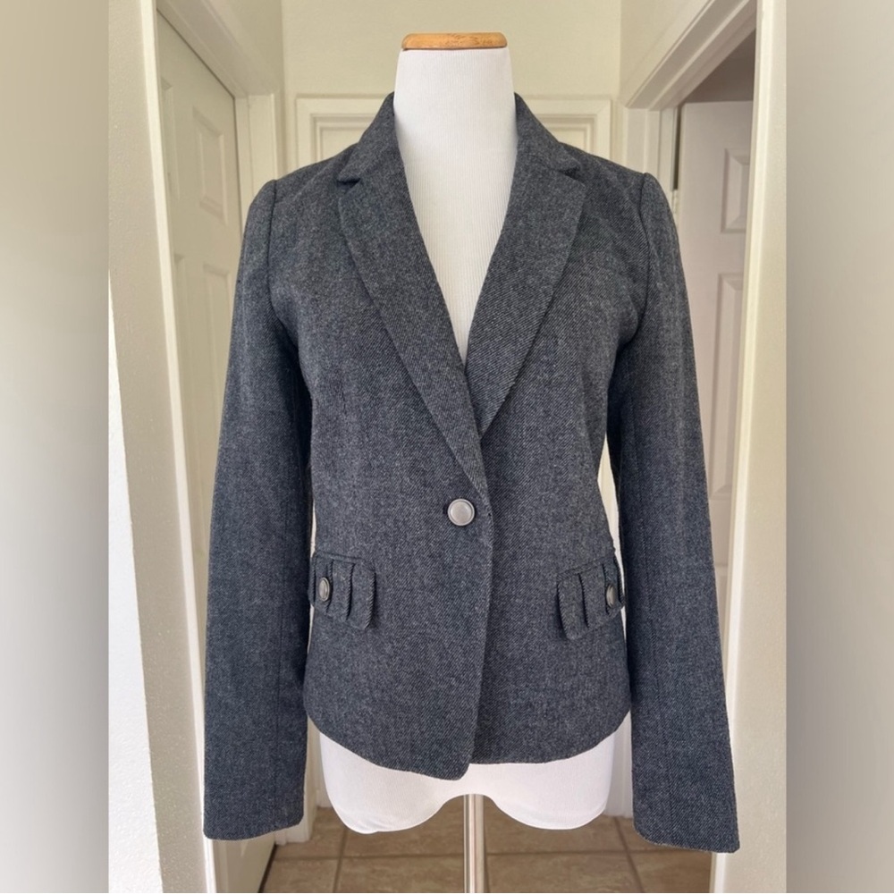 Charcoal Wool Academy Blazer. Banana republic.